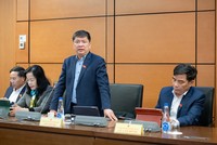 Đại biểu Tạ Văn Hạ phát biểu tại tổ - Ảnh: PT. 