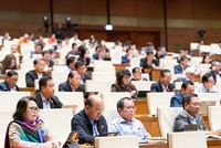 Quốc hội thảo luận tại Hội trường về Dự thảo Luật Dự trữ quốc gia (sửa đổi) sáng 26/11. 