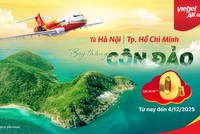 Bay Côn Đảo chỉ từ 0 đồng với “3 ngày vàng” siêu ưu đãi của Vietjet