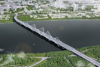 Một phương án kiến trúc cầu Trần Hưng Đạo - Hà Nội. 