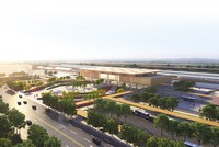 Phối cảnh ga Hải Dương thuộc Dự án Tuyến đường sắt Lào Cai - Hà Nội - Hải Phòng. 