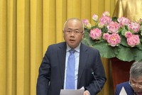 Thứ trưởng Bộ Tài chính Đỗ Thành Trung giới thiệu nội dung các luật tại cuộc họp báo - Ảnh: HT. 