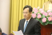 Phó chánh án Tòa án Nhân dân Tối cao Nguyễn Văn Tiến giới thiệu điểm mới của Luật - Ảnh TT 