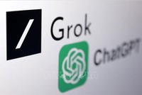 Biểu tượng Grok chatbot. Ảnh: REUTERS/TTXVN