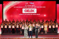 Ông Bùi Đăng Khoa - Giám đốc Ban Tài chính - Kế toán Tập đoàn GELEX nhận chứng nhận “Top 50 doanh nghiệp lớn nhất Việt Nam”
