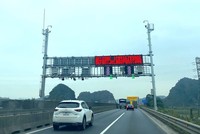 Hệ thống ITS trên cao tốc Mai Sơn - quốc lộ 45 đã cơ bản hoàn thành lắp đặt thiết bị và đang vận hành thử nghiệm.