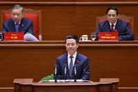 Bộ trưởng Bộ Khoa học và Công nghệ Nguyễn Mạnh Hùng trình bày tham luận tại Đại hội sáng 21/1. Ảnh: TTXVN