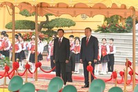 Tổng Bí thư Tô Lâm chủ trì Lễ đón Tổng Bí thư, Chủ tịch nước Lào Thongloun Sisoulith 