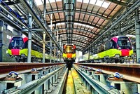 Doanh nghiệp Việt có đủ năng lực tham gia lĩnh vực công nghiệp đường sắt. Trong ảnh: Depot bảo dưỡng đoàn tàu tuyến đường sắt Nhổn - ga Hà Nội 