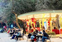 Người dân và du khách trải nghiệm tại “Khu Trải Nghiệm Tết Việt”, ngày 29 tháng Chạp.