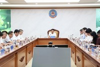 Bộ trưởng Nguyễn Văn Thắng chủ trì cuộc họp. Ảnh: Huyền Trang.