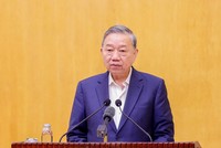 Tổng Bí thư Tô Lâm phát biểu tại cuộc tiếp xúc cử tri - Ảnh: NY. 