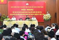 Chủ tịch Quốc hội Trần Thanh Mẫn dự Hội nghị tiếp xúc cử tri với người ứng cử Đại biểu Quốc hội Khoá XVI tại xã Đông Thạnh (TP.HCM) - Ảnh Media quoc hoi. 