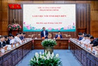 Thủ tướng Phạm Minh Chính làm việc với tỉnh Điện Biên - Ảnh: VGP.