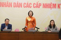 Phó chủ tịch Quốc hội Nguyễn Thị Thanh cập nhật tình hình bầu cử đại biểu Quốc hội Khóa XVI và đại biểu hội đồng nhân các cấp nhiệm kỳ 2026- 2031 tính đến 16h ngày 15/3.