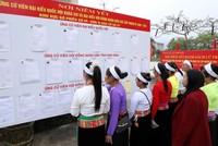 Ninh Bình: Đến 15 giờ 30 phút ngày 15/3, hơn 96,6% cử tri tham gia bỏ phiếu 