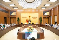 Phiên họp sáng 19/3 của Ủy ban Thường vụ Quốc hội. 