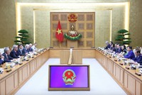 Phó Thủ tướng Trần Hồng Hà làm việc với Đoàn thanh tra của EC sang đánh giá kết quả phòng, chống khai thác IUU tại Việt Nam - Ảnh: VGP.