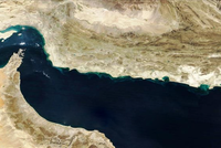 Hình ảnh từ vệ tinh Terra của NASA về eo biển Hormuz.