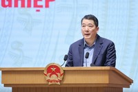 Thứ trưởng Bộ Tài chính Cao Anh Tuấn phát biểu tại Hội nghị - Ảnh VPG