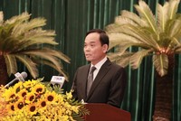 Bí thư Thành ủy TP.HCM Trần Lưu Quang phát biểu tại kỳ họp. Ảnh: Trọng Tín.