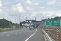 Một đoạn tuyến đường BOT Thái Nguyên - Chợ Mới.