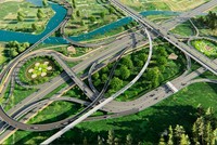 Phối cảnh nút giao Vành đai 3 với cao tốc TP.HCM - Long Thành - Dầu Giây 