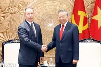 Tổng Bí thư, Chủ tịch nước Tô Lâm tiếp Giám đốc Cơ quan Vệ binh quốc gia Nga Viktor Zolotov - Ảnh: TTXVN