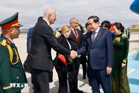 Chủ tịch Quốc hội Trần Thanh Mẫn và Phu nhân cùng đoàn đại biểu cấp cao Việt Nam đến thành phố Istanbul. (Ảnh: Doãn Tấn/TTXVN)