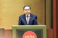  Chủ tịch Quốc hội Trần Thanh Mẫn phát biểu bế mạc Kỳ họp - Ảnh Đức Thanh. 