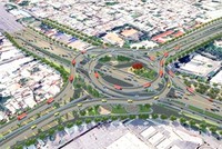 Phối cảnh nút giao Vũng Tàu điểm đầu của tuyến đường trên cao dọc Quốc lộ 51
