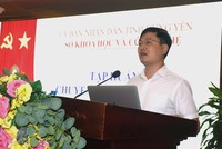 Ông Đỗ Đình Quang, Phó Giám đốc Sở Khoa học và Công nghệ phát biểu tại lớp tập huấn. 