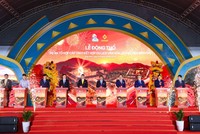 Lễ động thổ Tổ hợp cáp treo kết hợp du lịch văn hóa lịch sử Điện Biên Phủ. Ảnh: Ánh Dương
