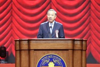  Tổng Bí thư, Chủ tịch nước Tô Lâm phát biểu tại Lễ kỷ niệm 120 năm ngày truyền thống Đại học Quốc gia Hà Nội.