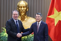 Thủ tướng Chính phủ Lê Minh Hưng tiếp Đại sứ Rick Switzer, Phó Đại diện Thương mại Hoa Kỳ - Ảnh: VGP/Nhật Bắc