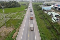Một đoạn tuyến tránh Hà Tĩnh hiện có quy mô 2 làn xe.
