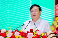 Ông Phạm Thành Ngại - Chủ tịch UBND tỉnh Đồng Tháp phát biểu tại Hội nghị Điều chỉnh quy hoạch tỉnh Đồng Tháp giai đoạn 2021 - 2030 tầm nhìn đến 2050