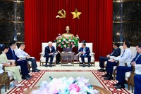 Quang cảnh buổi tiếp và làm việc.