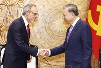 Tổng Bí thư, Chủ tịch nước Tô Lâm tiếp ông David Zapolsky, Phó Chủ tịch cấp cao, Giám đốc Pháp lý và Quan hệ Toàn cầu của Tập đoàn Amazon - Ảnh: TTXVN