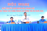 Chủ tịch UBND TP. Hà Nội Vũ Đại Thắng phát biểu tại hội nghị.