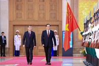 Lễ đón Thủ tướng Lào thăm chính thức Việt Nam 