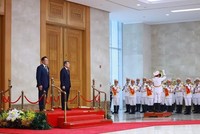 Lễ đón Thủ tướng Thái Lan Anutin Charnvirakul thăm chính thức Việt Nam 