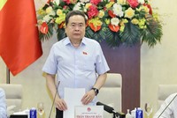 Chủ tịch Quốc hội Trần Thanh Mẫn phát biểu khai mạc phiên họp - Ảnh: QP. 