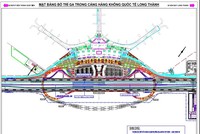 Dự kiến mặt bằng bố trí ga đường sắt tại sân bay Long Thành. 