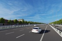 Phối cảnh dự án đường cao tốc nối từ Sân bay Long Thành đến Hồ Tràm. 