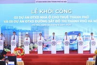 Hà Nội khởi công đồng thời 5 tuyến đường sắt đô thị và 3 dự án nhà ở cho thuê 