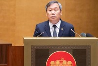  Chủ tịch UBND thành phố Hà Nội Vũ Đại Thắng trình bày tham luận. 