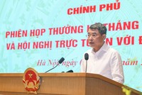 Thủ tướng Chính phủ Lê Minh Hưng phát biểu đáp từ, tiếp thu ý kiến chỉ đạo và bế mạc Hội nghị - Ảnh: VGP/Nhật Bắc