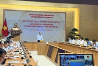 Phó Thủ tướng thường trực Chính phủ Phạm Gia Túc - Trưởng Ban Chỉ đạo 389 quốc gia chủ trì hội nghị.