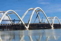 Dự án Cầu Nhật Lệ 3 và đường hai đầu cầu. Ảnh: Ngọc Tân